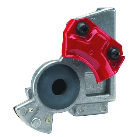 Phillips Gladhand, Emergency, Air Brake, Trailer Mount 38 Deg Red, Bottom Port, 3/8 Female Pipe Thread 12-138